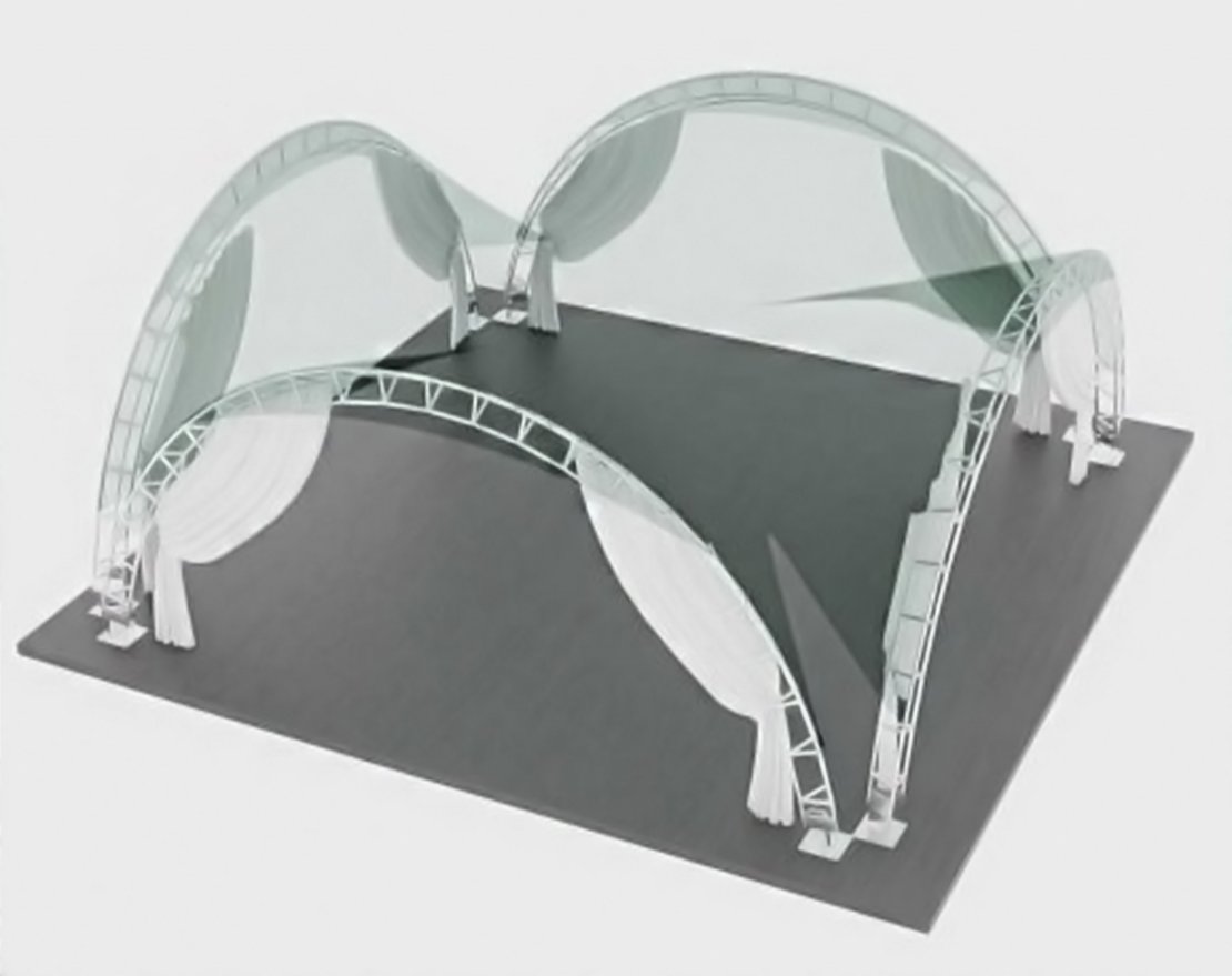 Арочный шатер 8х8 м - вид 3