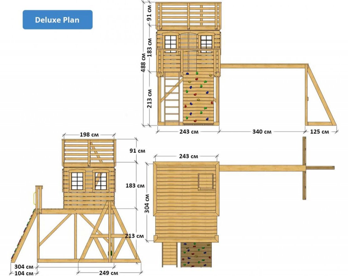 Игровой комплекс TORUDA WOOD Клубный домик - вид 5