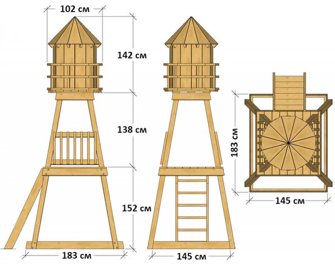 Игровой комплекс TORUDA WOOD Водонапорная башня - вид 2