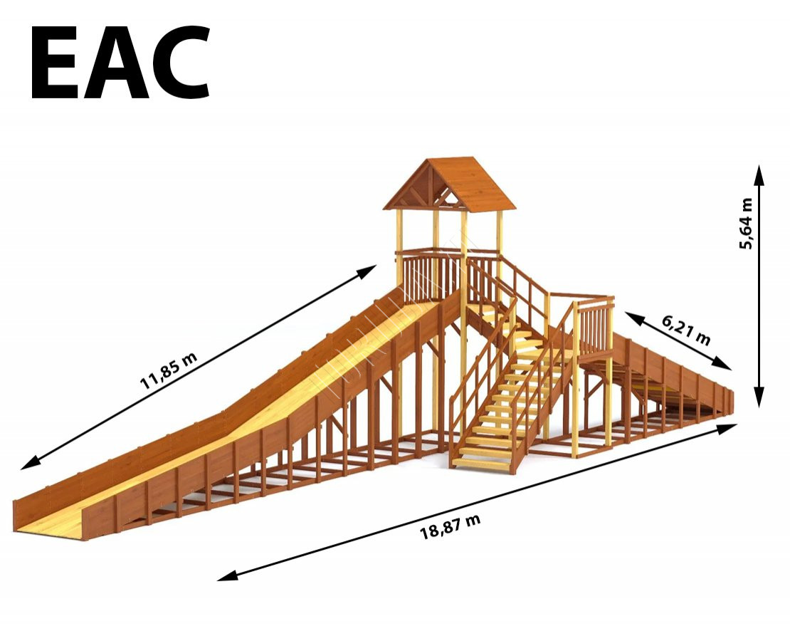 Зимняя горка TORUDA Север - 9/3 (скат 11,85 м и 6,21 м)