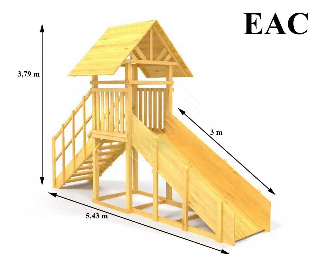 Зимняя горка TORUDA Север wood-5 (скат 3 м)